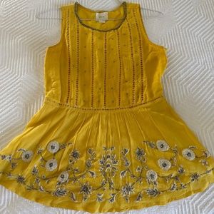 Anthropologie embroidered peplum top